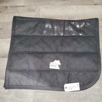 Microsuede Glitter Channel Dressage Pad, non slip top *gc, faded, mnr dirt, film, rubs, pills, hair, snags
