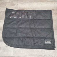Microsuede Glitter Channel Dressage Pad, non slip top *gc, faded, mnr dirt, film, rubs, pills, hair, snags

