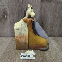 2 "Artforum Farmyard Fun" Horse Hugging - Nestling Statues *xc
