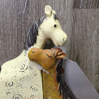 2 "Artforum Farmyard Fun" Horse Hugging - Nestling Statues *xc
