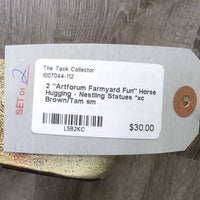 2 "Artforum Farmyard Fun" Horse Hugging - Nestling Statues *xc
