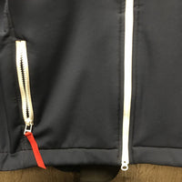 Fleece Lined Technical Rider hJacket "Spruce Meadows", Zipper, detachable Hood *vgc, cuff stains, hair
