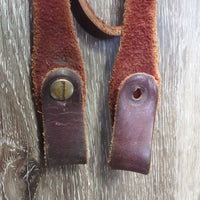 Light Narrow Leather Headstall *like new/xc, missing 1 chicago screw, mnr dents, scrapes & rubs
