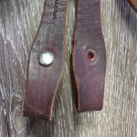 Light Narrow Leather Headstall *like new/xc, missing 1 chicago screw, mnr dents, scrapes & rubs
