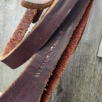 Light Narrow Leather Headstall *like new/xc, missing 1 chicago screw, mnr dents, scrapes & rubs
