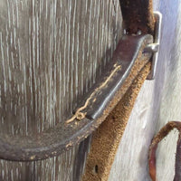 Leather Headstall, leather laces *vgc, clean, older, stretched keepers, stains

