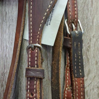 Leather Headstall, leather laces *vgc, clean, older, stretched keepers, stains
