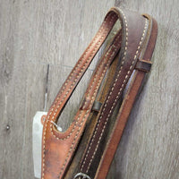 Leather Headstall, leather laces *vgc, clean, older, stretched keepers, stains
