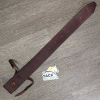 Soft Thick Leather Latigo Off Billet, leather tie *vgc/gc, mnr dents, scuffs, dirt, slices, carved holes, scrape, xholes
