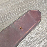 Soft Thick Leather Latigo Off Billet, leather tie *vgc/gc, mnr dents, scuffs, dirt, slices, carved holes, scrape, xholes

