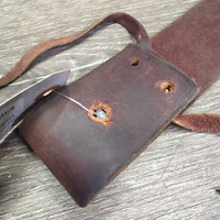Soft Thick Leather Latigo Off Billet, leather tie *vgc/gc, mnr dents, scuffs, dirt, slices, carved holes, scrape, xholes
