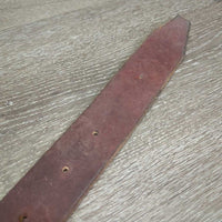 Soft Thick Leather Latigo Off Billet, leather tie *vgc/gc, mnr dents, scuffs, dirt, slices, carved holes, scrape, xholes
