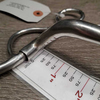 LS Curved Mullen Mouth Western Bit, center roller, barrel sides *gc, mnr scuffs, clean, scuffs, stains, scratches
