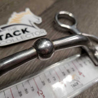 LS Curved Mullen Mouth Western Bit, center roller, barrel sides *gc, mnr scuffs, clean, scuffs, stains, scratches