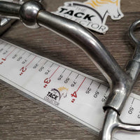 LS Curved Mullen Mouth Western Bit, center roller, barrel sides *gc, mnr scuffs, clean, scuffs, stains, scratches
