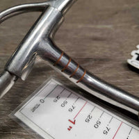 LS Curved Mullen Mouth Western Bit, center roller, barrel sides *gc, mnr scuffs, clean, scuffs, stains, scratches