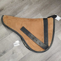 Suede Bareback Pad, Narrow Fleece Cinch *vgc, clean & dirt, hairy, mnr frayed holes
