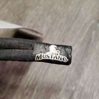 Nylon Rope Halter, leather "bronc" nose, lead *gc, mnr hair, dirt, stiff, frays, dirt