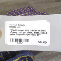 Hvy Cotton Waffle Cooler, tail *gc, clean, older, faded, rubs
