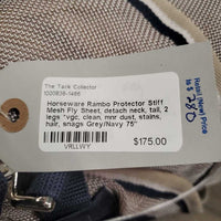 Stiff Mesh Fly Sheet, detach neck, tail, 2 legs *vgc, clean, mnr dust, stains, hair, snags
