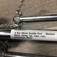 4 Bar Metal Saddle Pad - Blanket Rack, string *gc, rubs, rust, scratches
