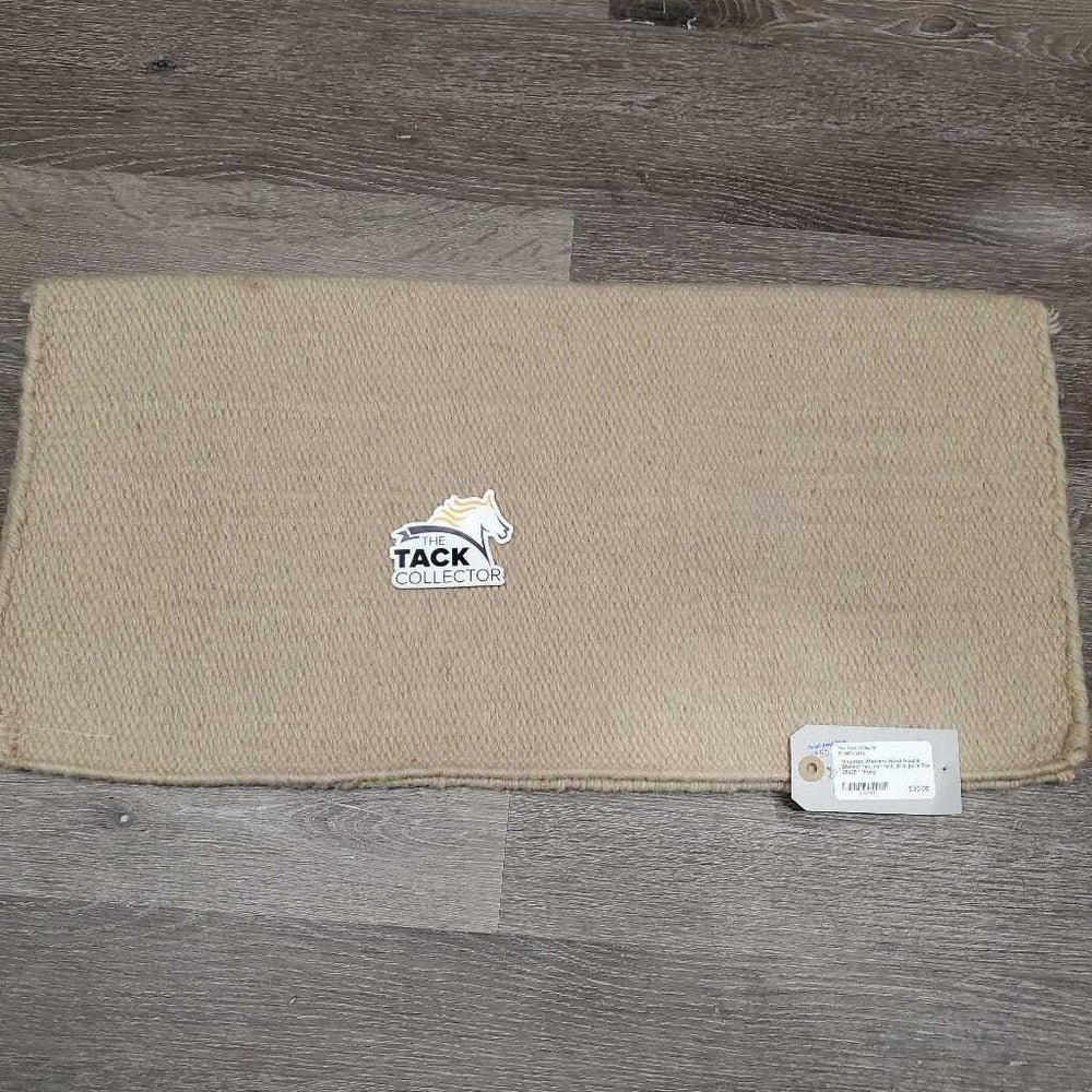 Western Wool Saddle Blanket *xc, mnr hair, pills, pulls