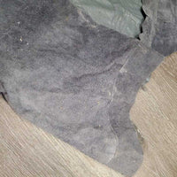 Thin Suede Full Western Chaps, scalloped edges, leather lace back *vgc, mnr rubs, dirt & stains
