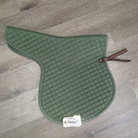 Thick Quilt Fitted Hunter Saddle Pad *gc/fair, clean, add on tabs, missing 1 tab, holey edges, older, rubs, stains, clean, faded
