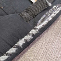 Thick Quilt Jumper Saddle Pad, piping *gc, rubs, frays, pills, v.faded, clean, puckers, hairy
