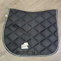 Thick Quilt Jumper Saddle Pad, piping *gc, rubs, frays, pills, v.faded, clean, puckers, hairy
