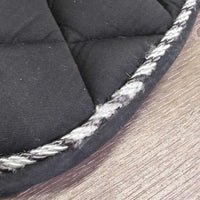 Thick Quilt Jumper Saddle Pad, piping *gc, rubs, frays, pills, v.faded, clean, puckers, hairy
