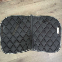 Thick Quilt Jumper Saddle Pad, piping *gc, rubs, frays, pills, v.faded, clean, puckers, hairy
