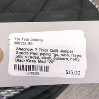 Thick Quilt Jumper Saddle Pad, piping *gc, rubs, frays, pills, v.faded, clean, puckers, hairy
