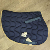 Quilt Jumper Saddle Pad, piping "EDG" *gc, dirty, film, hairy, edges: pills, thin & rubs
