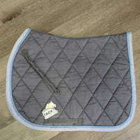 Quilt Jumper Saddle Pad, piping *gc, clean, faded, discolored, puckers, stains, rubs, snags, pills
