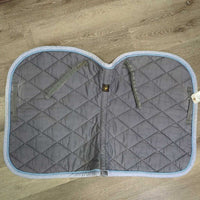 Quilt Jumper Saddle Pad, piping *gc, clean, faded, discolored, puckers, stains, rubs, snags, pills
