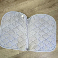 Quilt Jumper Saddle Pad, piping *gc, clean, faded, discolored, puckers, stains, rubs, snags, pills
