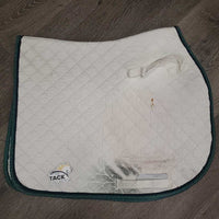 Quilt Jumper Pad, 1x piping *gc, clean, older, dingy, stains, mnr hair, rubs, puckers, pills
