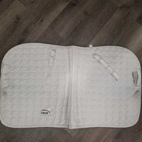Quilt Dressage Pad, 1x piping *gc, clean, dingy, puckered, mnr hair, stains, pills, rubs, threads
