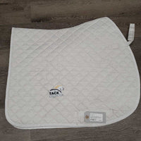 Quilt Jumper Pad, "Alberta Young Riders" *gc, clean, dingy, hair, pills, stains, puckers
