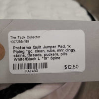 Quilt Jumper Pad, 1x Piping *gc, clean, rubs, mnr dingy, stains, threads, puckers, pills
