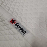 Quilt Dressage Pad, 1x piping *gc, clean, mnr dingy, hair, puckers, stains, threads, curled edge, rubs, pills
