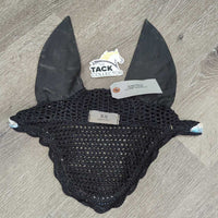 Crochet Ear Bonnet Fly Veil, 2x Piping *vgc, clean, hairy, curled edges
