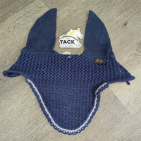 Crochet Fly Veil Ear Bonnet *gc, faded, hairy, discolored, older

