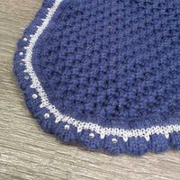 Crochet Fly Veil Ear Bonnet *gc, faded, hairy, discolored, older
