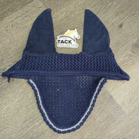 Crochet Fly Veil Ear Bonnet *gc, faded, hairy, discolored, older
