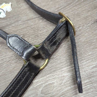 Leather Halter, snap, adj *vgc/xc, dirty, film, rubs, v.stiff, scraped edges
