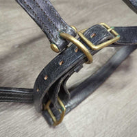 Leather Halter, snap, adj *vgc/xc, dirty, film, rubs, v.stiff, scraped edges
