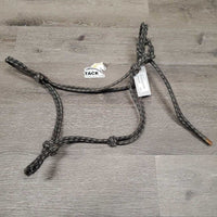 Stiff Nylon Rope Halter *gc/fair, crusty, faded, dirty, snags, rubs
