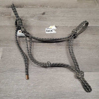 Stiff Nylon Rope Halter *gc/fair, crusty, faded, dirty, snags, rubs
